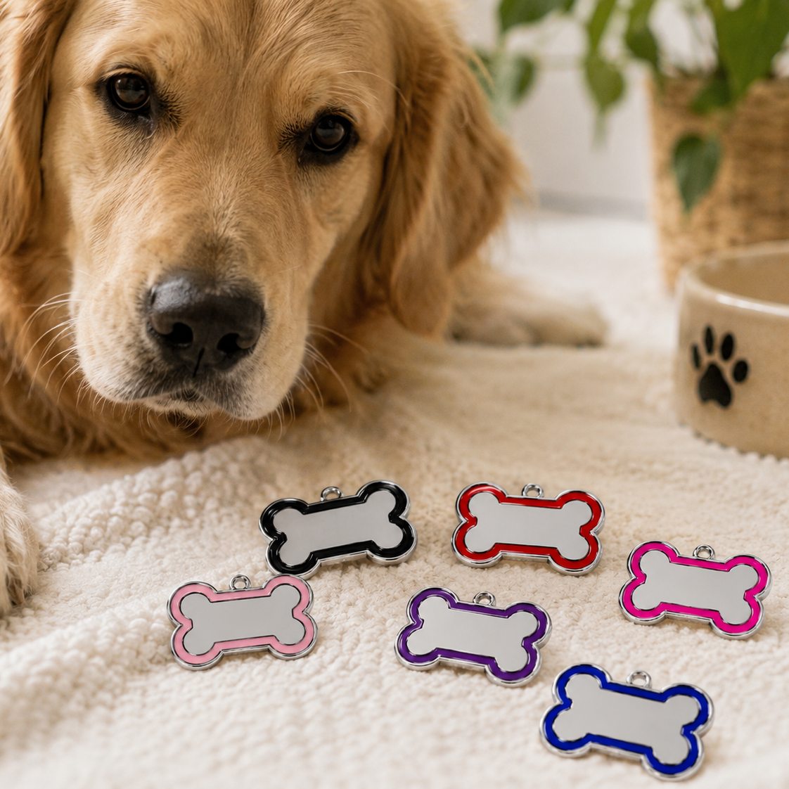 Colourful Outlined Bone - Large