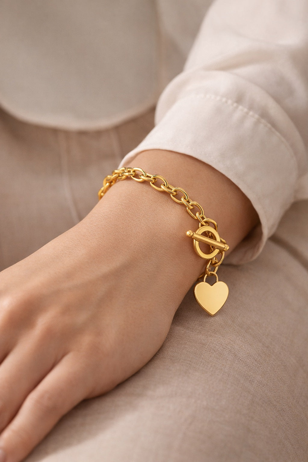 Chunky Heart Bracelet